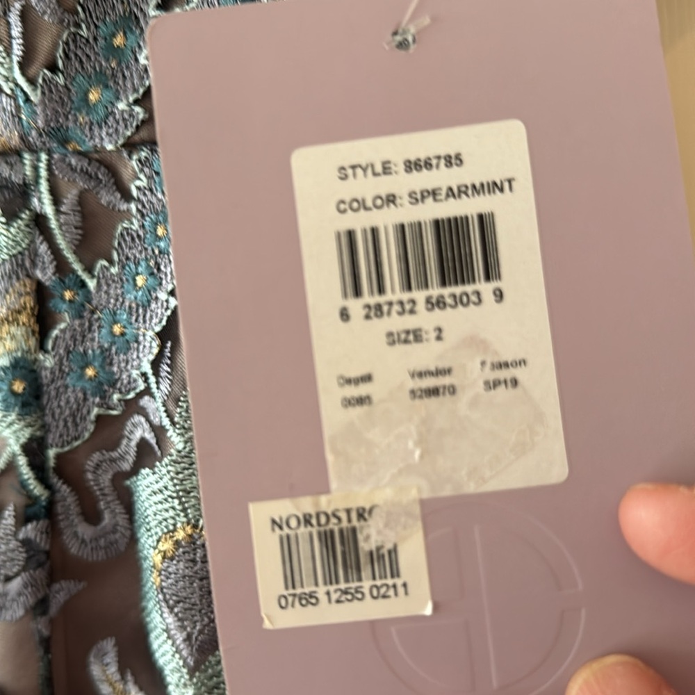 Js Collections Brocade Illusion Over Taupe Satin … - image 5